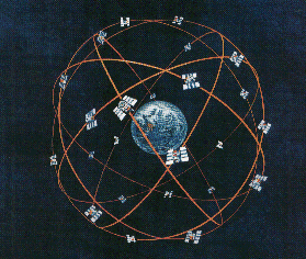GPS satellites orbiting Earth