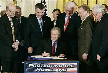 Bush’s contention that he can ignore provisions of the Patriot Act, whose renewal he ushered last month, has drawn scrutiny. (Jim Young/ Reuters) 