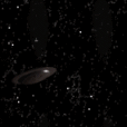 UFO on night sky
